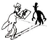 de man die sneller tekent dan zijn schaduw